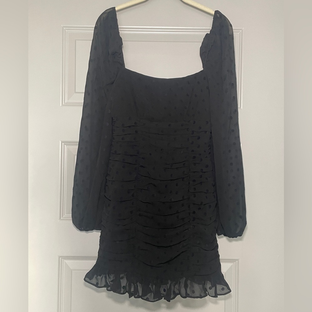 NWT Lovers & Friends Arielle Mini Dress - Black Polka Dot (XS) - Picture 5 of 6